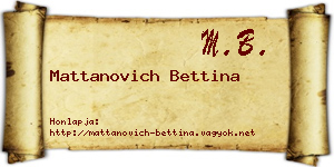 Mattanovich Bettina névjegykártya